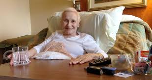 elderly lady in hospital